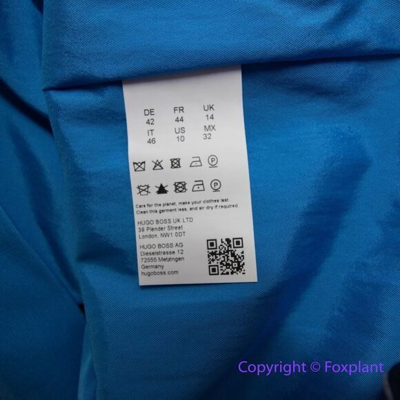 New! BOSS Domeja Square Neck Sheath Dress in Brilliant Blue, US size 10 - Picture 15 of 16